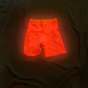 Orange biker shorts